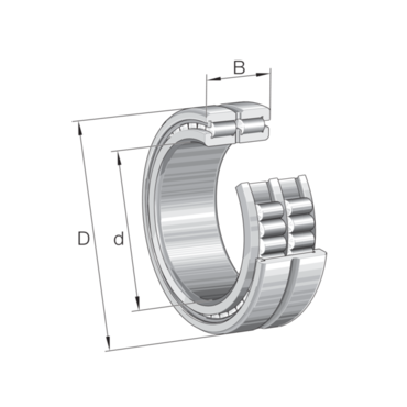 Cylindrical roller bearing full complement Double row Series: SL1849
